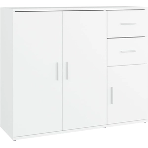 vidaXL Buffet Blanc 91x29,5x75 cm Bois d'ingénierie pas cher