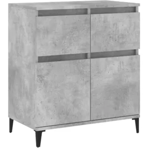 vidaXL Buffet Gris béton 60x35x70 cm Bois d'ingénierie pas cher