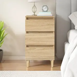 vidaXL Table de chevet chêne sonoma 40x35x70 cm bois d'ingénierie pas cher