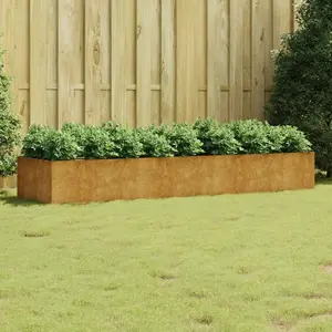 vidaXL Lit surélevé de jardin 280x80x40 cm acier corten pas cher