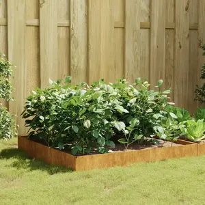vidaXL Lit surélevé de jardin 100x100x26 cm acier corten