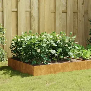 vidaXL Lit surélevé de jardin 100x100x33,5 cm acier corten pas cher