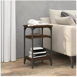 vidaXL Table d'appoint Chêne marron 35x30x60 cm Bois d'ingénierie pas cher