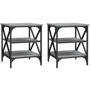 Comparateur de prix : vidaXL Tables d'appoint 2 pcs Sonoma gris 40x42x50 cm Bois ingénierie