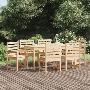 vidaXL - 7-delige - Tuinset - massief - grenenhout pas cher