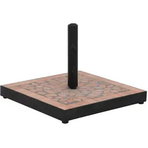 Comparateur de prix : vidaXL Base de parasol terre cuite carré 12 kg