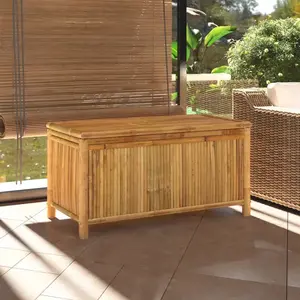 Comparateur de prix : vidaXL Boîte de rangement de jardin 110x52x55 cm Bambou