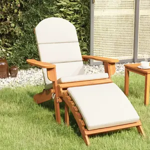 vidaXL Chaise de jardin Adirondack et repose-pieds bois massif acacia pas cher