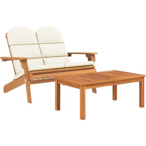 vidaXL Ensemble de salon de jardin Adirondack 2 pcs bois acacia solide pas cher