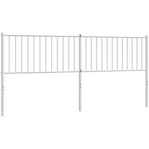vidaXL Tête de lit métal blanc 193 cm pas cher
