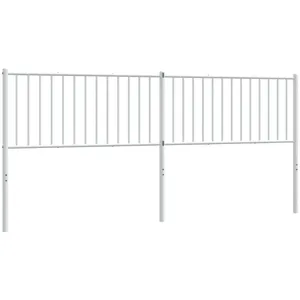 vidaXL Tête de lit métal blanc 200 cm pas cher