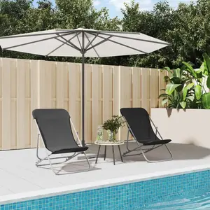 Comparateur de prix : vidaXL Chaises de plage pliantes 2pcs textilène acier enduit de poudre