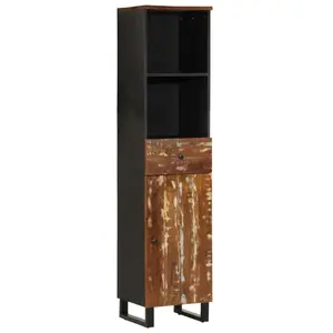 vidaXL Armoire de salle de bain 38x33x160 cm bois massif récupération pas cher