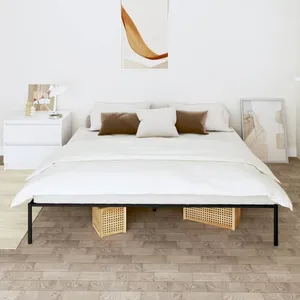 Non communiqué vidaXL Cadre de lit métal noir 180x200 cm pas cher