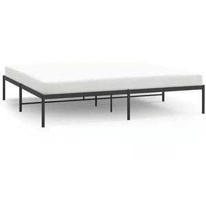 vidaXL Cadre de lit métal noir 183x213 cm pas cher