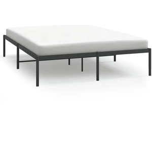 vidaXL Cadre de lit métal noir 150x200 cm pas cher