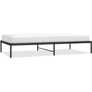 vidaXL Cadre de lit métal noir 135x190 cm pas cher
