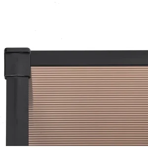 vidaXL Auvent de porte Noir 297,5x90 cm Polycarbonate pas cher