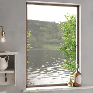 vidaXL Moustiquaire pour fenêtres Marron 90x120 cm pas cher