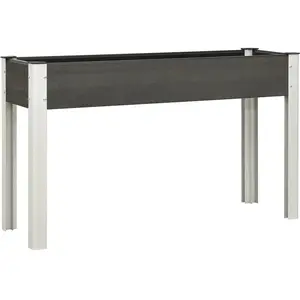 vidaXL Lit surélevé de jardin Gris 120x40x75 cm WPC pas cher