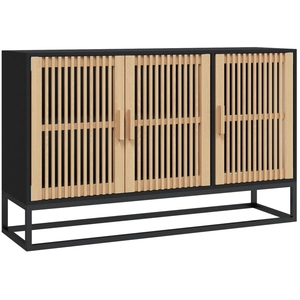vidaXL Buffet noir 105x30x65 cm bois d'ingénierie