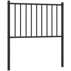 vidaXL Tête de lit métal noir 75 cm pas cher