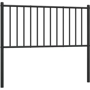 vidaXL Tête de lit métal noir 100 cm pas cher