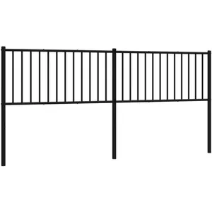 vidaXL Tête de lit métal noir 200 cm pas cher