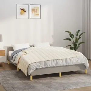 vidaXL Couverture lestée Crème clair 137x200 cm 6 kg Tissu pas cher