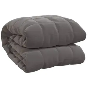 vidaXL Couverture lestée Gris 200x230 cm 13 kg Tissu pas cher