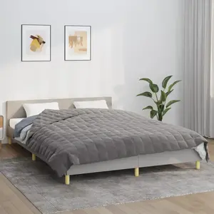 Comparateur de prix : vidaXL Couverture lestée Gris 220x240 cm 11 kg Tissu