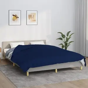 vidaXL Couverture lestée Bleu 200x230 cm 13 kg Tissu pas cher