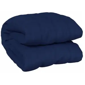 vidaXL Couverture lestée Bleu 140x200 cm 10 kg Tissu pas cher