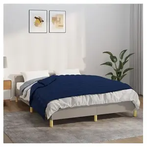 vidaXL Couverture lestée Bleu 152x203 cm 7 kg Tissu pas cher