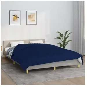 vidaXL Couverture lestée Bleu 200x220 cm 9 kg Tissu pas cher