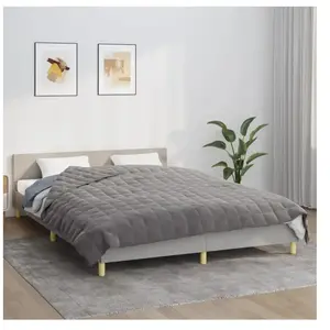 Comparateur de prix : vidaXL Couverture lestée Gris 220x240 cm 15 kg Tissu