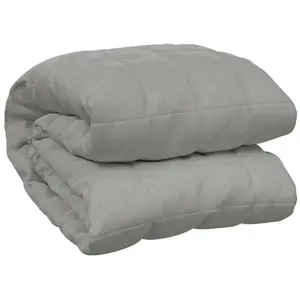 Comparateur de prix : vidaXL Couverture lestée Gris 220x230 cm 15 kg Tissu