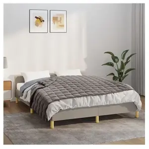 Comparateur de prix : vidaXL Couverture lestée Gris 122x183 cm 9 kg Tissu