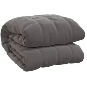 Comparateur de prix : vidaXL Couverture lestée Gris 135x200 cm 10 kg Tissu