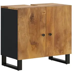 vidaXL Meuble d'évier 62x33x58 cm bois de manguier et d'ingénierie pas cher