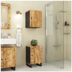 vidaXL Armoire de salle de bain 38x33x58 cm bois massif de manguier pas cher