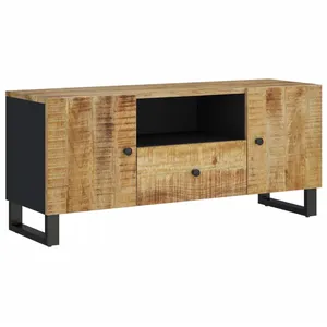 vidaXL Meuble TV 105x33,5x46 cm bois de manguier et d'ingénierie pas cher