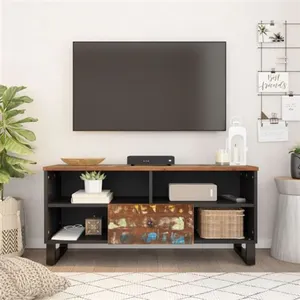 vidaXL Meuble TV 100x33x46 cm bois de récupération et d'ingénierie pas cher