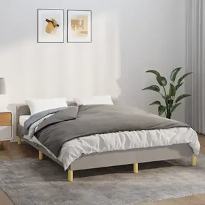vidaXL Couverture lestée avec housse Gris 152x203 cm 7 kg Tissu pas cher