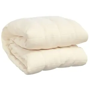 vidaXL Couverture lestée Crème clair 200x220 cm 9 kg Tissu pas cher
