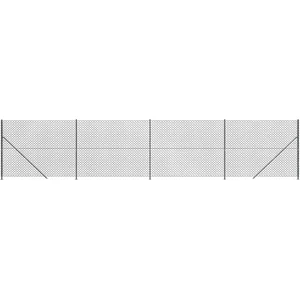 vidaXL Clôture à mailles losangées avec bride anthracite 1,4x10 m pas cher