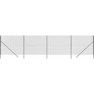vidaXL Clôture en treillis métallique anthracite 1,4x10 m pas cher