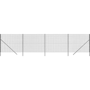 vidaXL Clôture en treillis métallique anthracite 1,6x10 m pas cher
