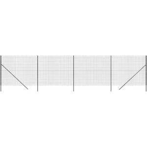 vidaXL Clôture en treillis métallique anthracite 1,8x10 m pas cher