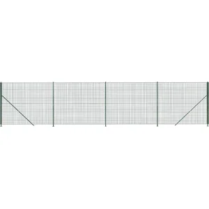 Comparateur de prix : vidaXL Clôture en treillis métallique avec bride vert 1,4x10 m